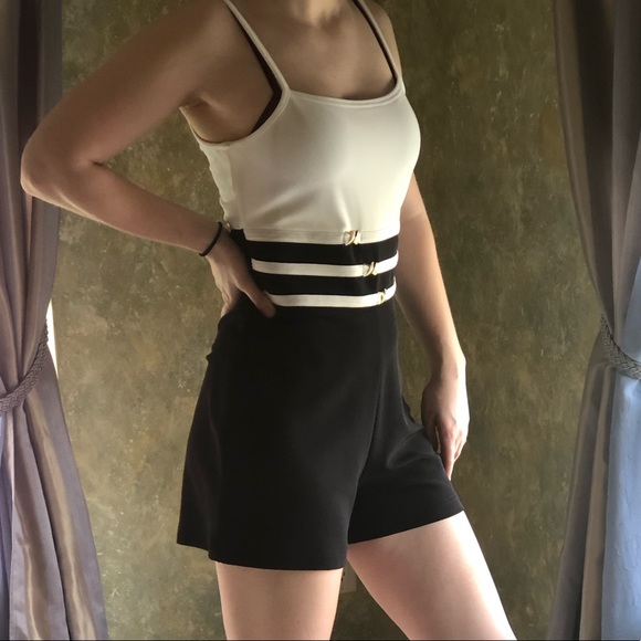 Cache Dresses & Skirts - NWT Cache Black and white Romper Cache Dresses & Skirts - NWT Cache Black and white Romper
